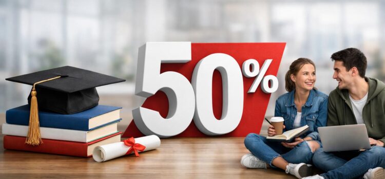 Matrículas con el 50% de descuento