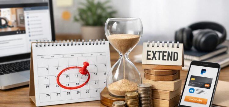 Modalidad para extender plazos de los cursos online