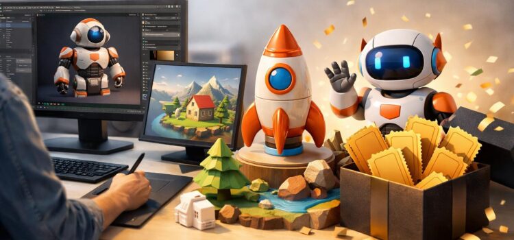 Sorteo matrícula gratuita curso Diseño 3D con Blender